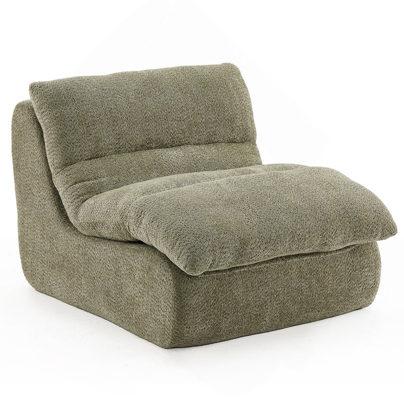 Canapé d'appoint rembourré, fauteuil moderne avec siège moelleux, canapé élégant pour le salon, la chambre à coucher ou le bureau
