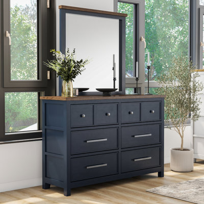 Floye 2-Piece 7-Drawer Dresser And Mirror Set