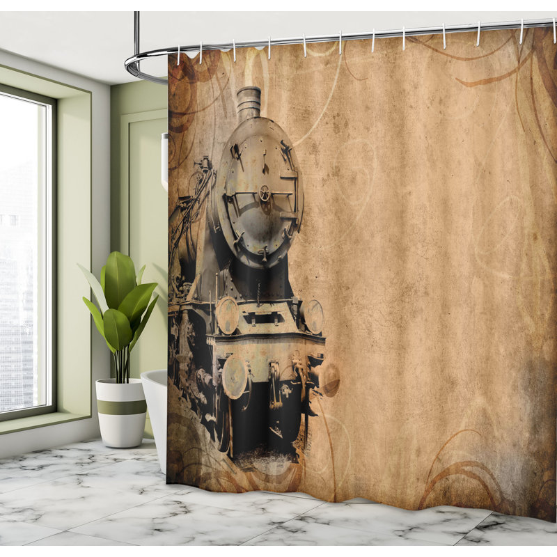 Shower Curtain with Hooks Included, 70"H x 69"W