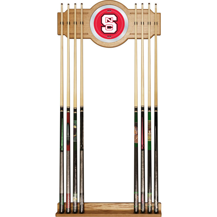 Porte-filets muraux en bois et miroir ncaa, North Carolina State