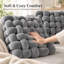 Ensemble de 2 coussins décoratifs de luxe noués à la main, coussins moelleux et épais à nœuds pour canapé, lit et décoration intérieure-112450025
