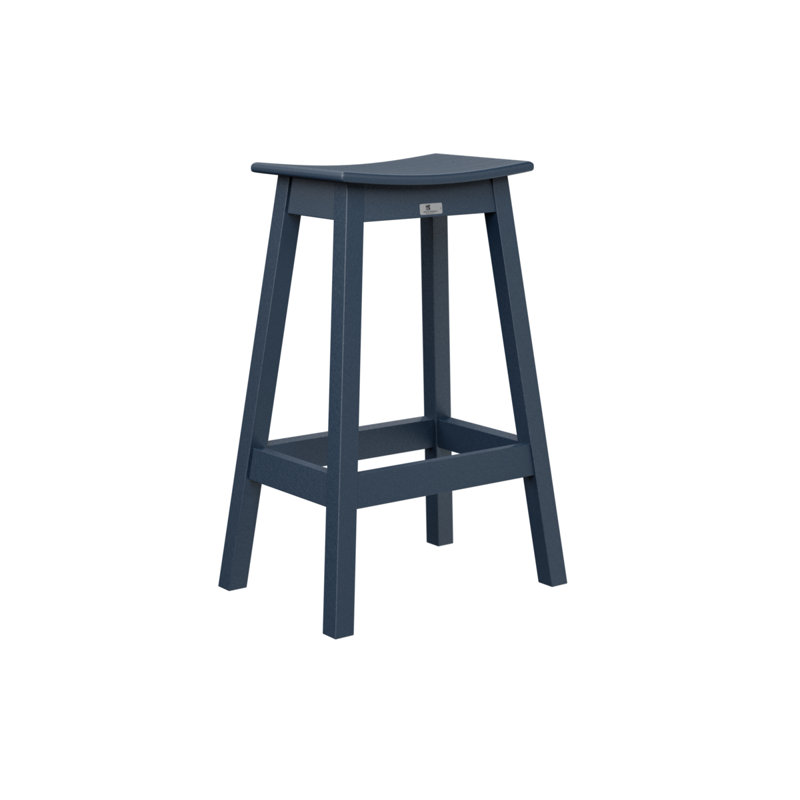 Berlin Gardens Saddle Bar Stool, Navy Blue, 30.5"