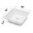 16"L x 16"W Ceramic Vessel Sink Porcelain Square Bathroom Basin