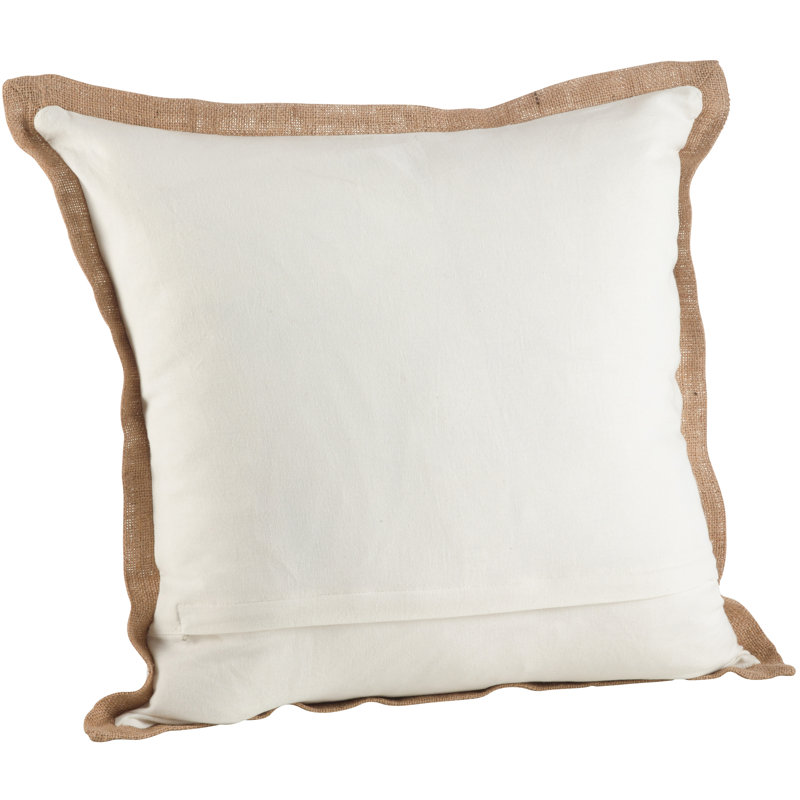 Neptunian Collection Embroidered Cotton Throw Pillow