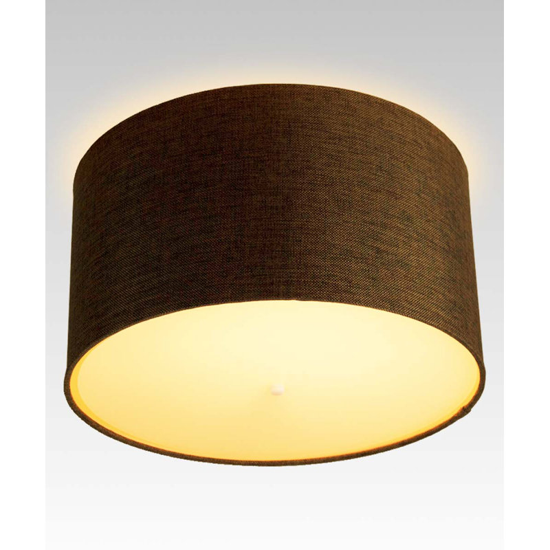 Kimmons Linen Flush Mount, Chocolate