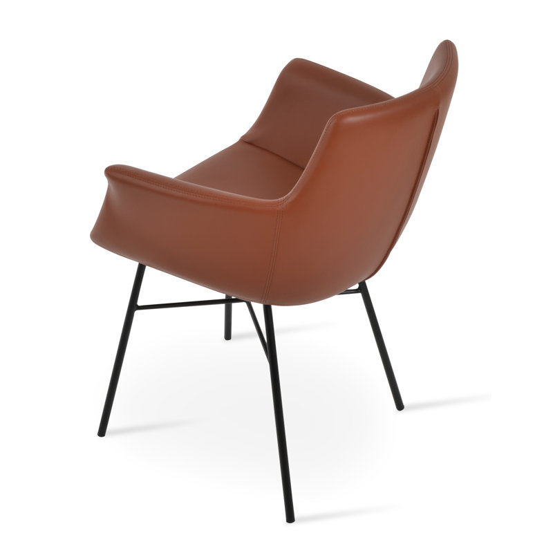 Fauteuil Bottega, Noir, Cannelle