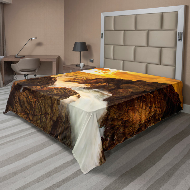 Drap-housse Ambesonne, Drap plat pour très grand lit californien