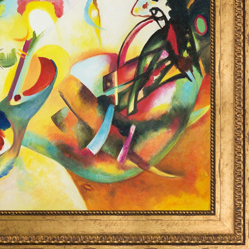 "Composition VII, 1913" par Wassily Kandinsky - reproduction de peinture à l'huile sur cadre, H 36 po x l 46 po x P 2 po