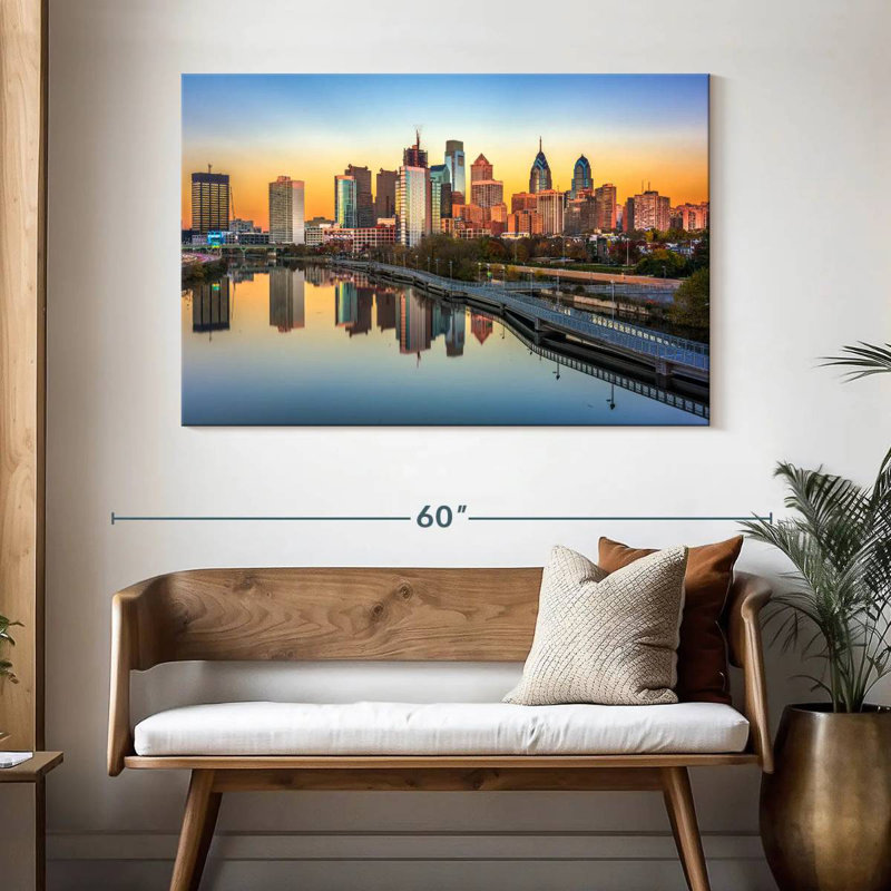 Sirci, Philadelphie, horizon, réflexion, H 32 po x l 48 po