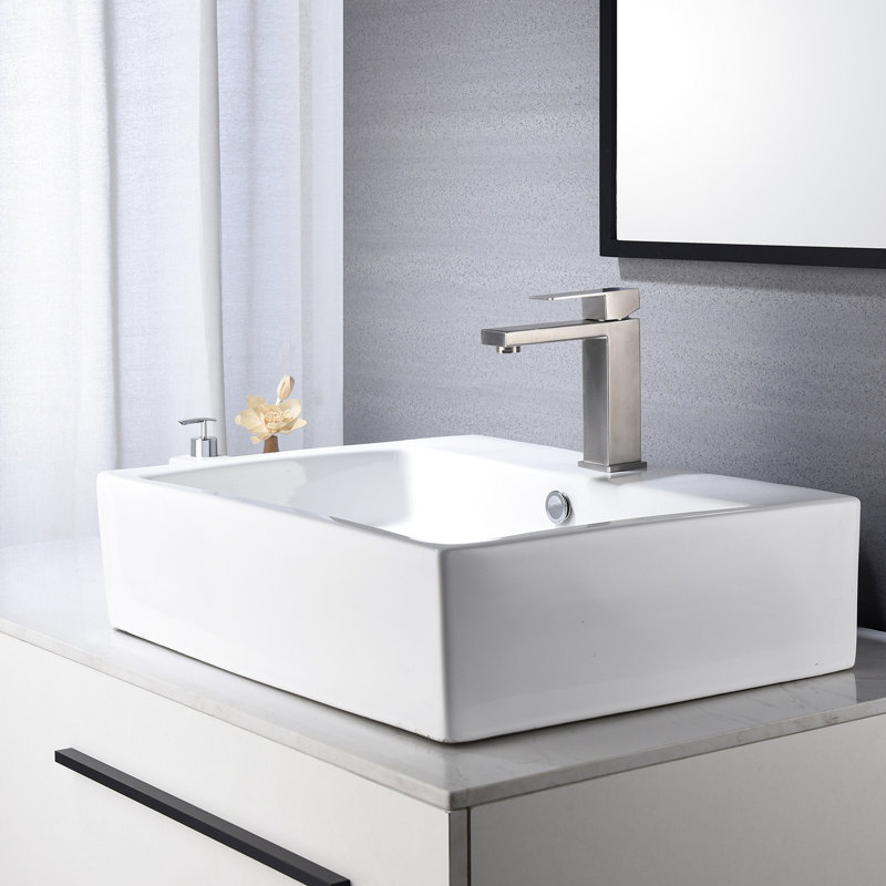Modern Bathroom Faucet, Waterfall Spout, Stainless Steel 304, Single Lever Handle, Brushed Nickel, Water And Cost-Effective, Hot Cold 304 Tap, Spout Style, Lever, High Durability, Water