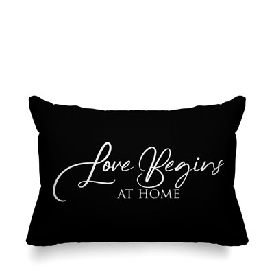 Housse et insert de coussin rectangulaire extérieur Aspire Love Begins at Home