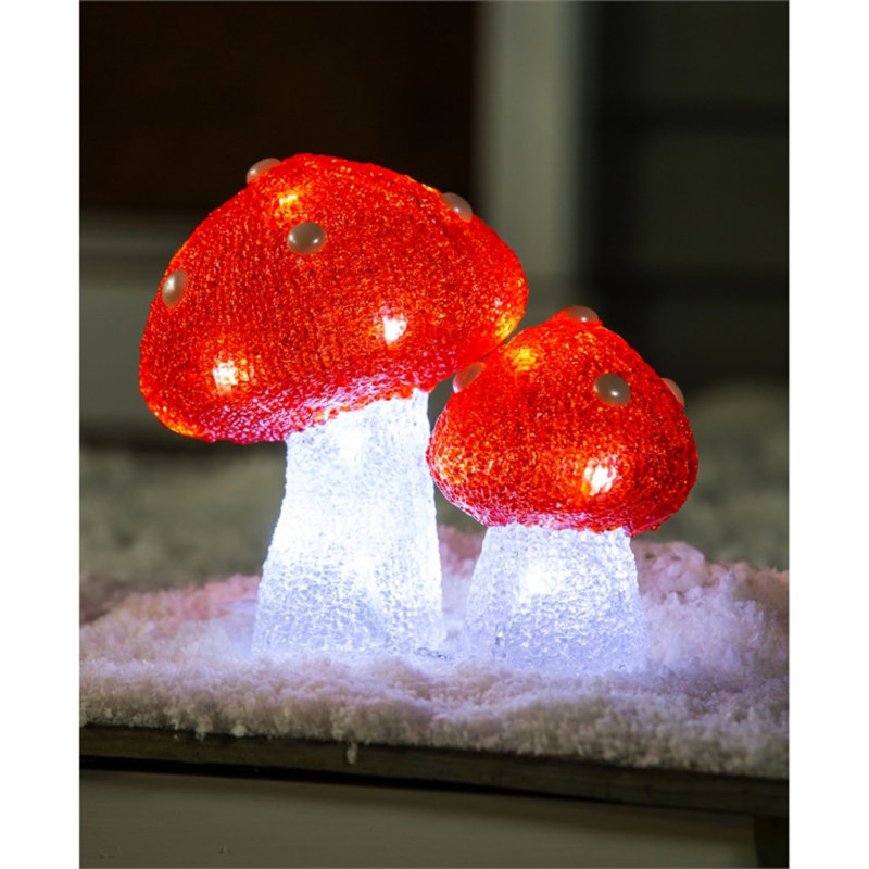 Statue de jardin champignon à lumière scintillant