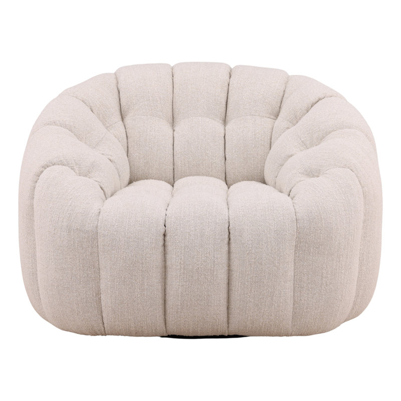Rume Swivel Chair, Cream