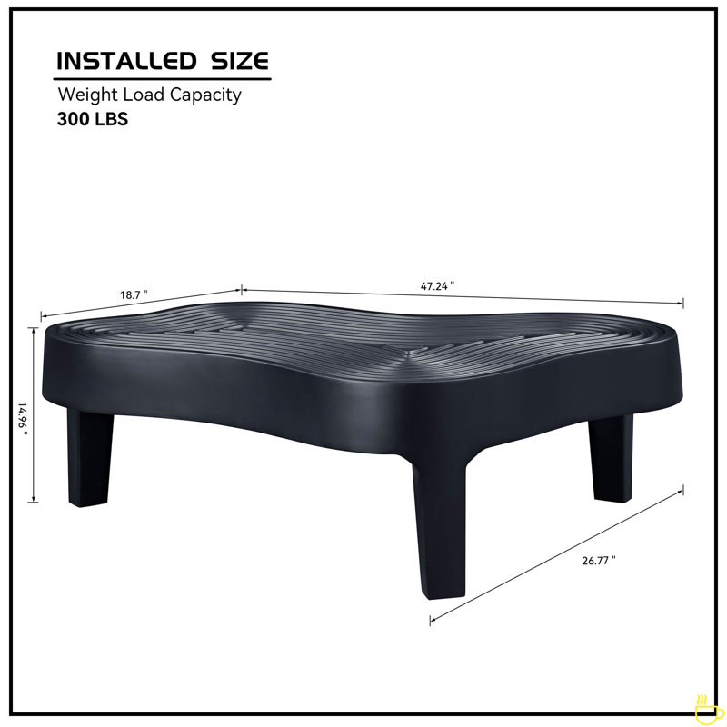Table basse en fibre de verre 47,24 po