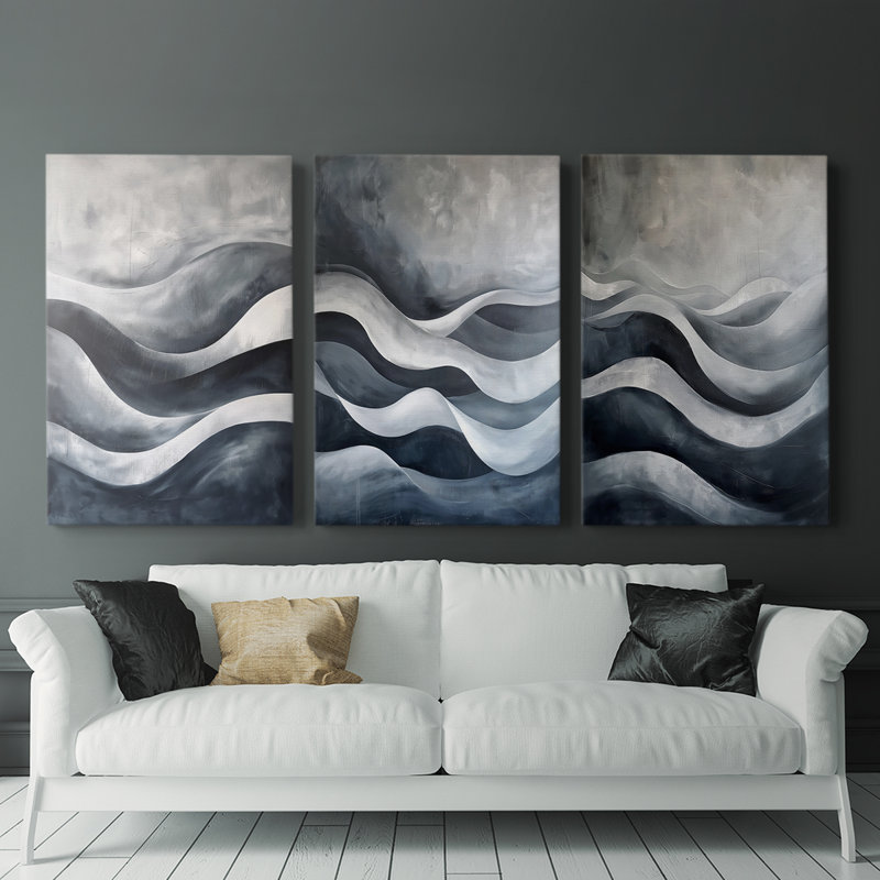 Sea and Shore Series XXIX - Ensemble de toiles tendues avec châssis Premium - Prêt à être accroché
