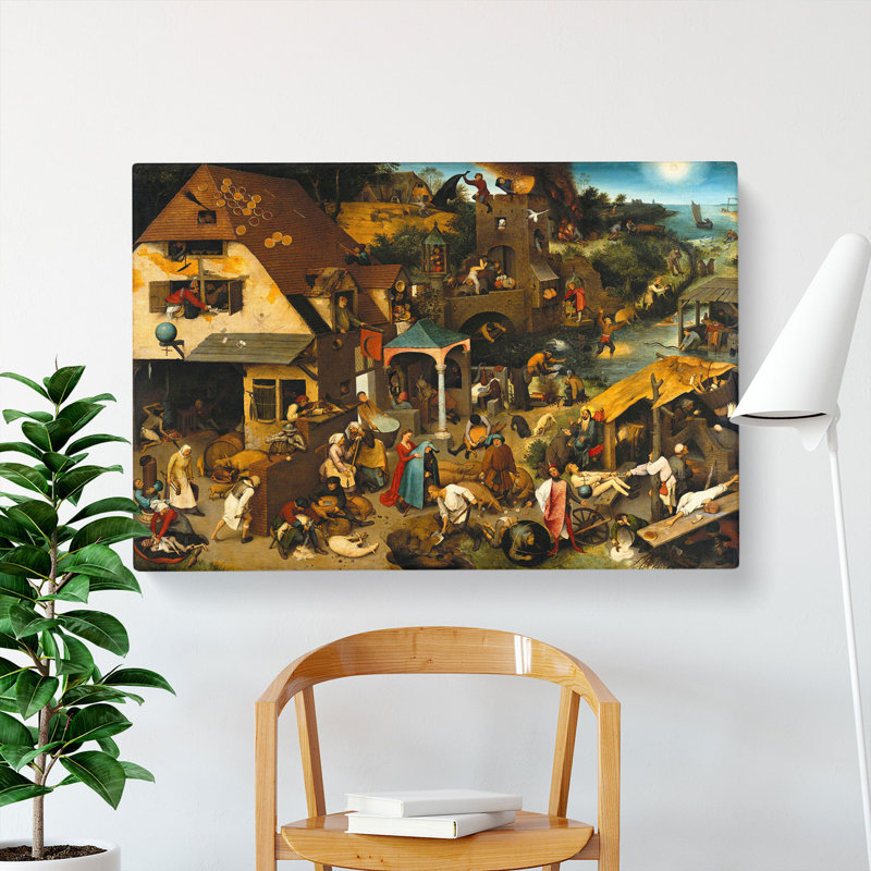 Neverlandish Proverbs by Pieter Bruegel The Elder - Wrapped Canvas Print, 40cm H x 60cm W x 3cm D
