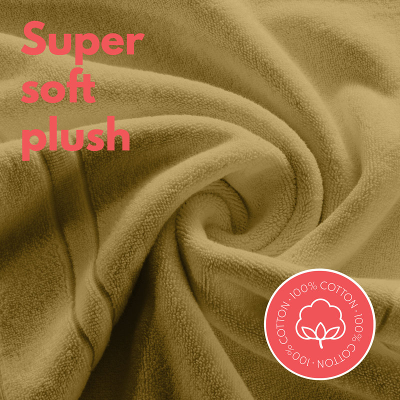 100% Cotton Bath Mat, 17", 24", Champagne
