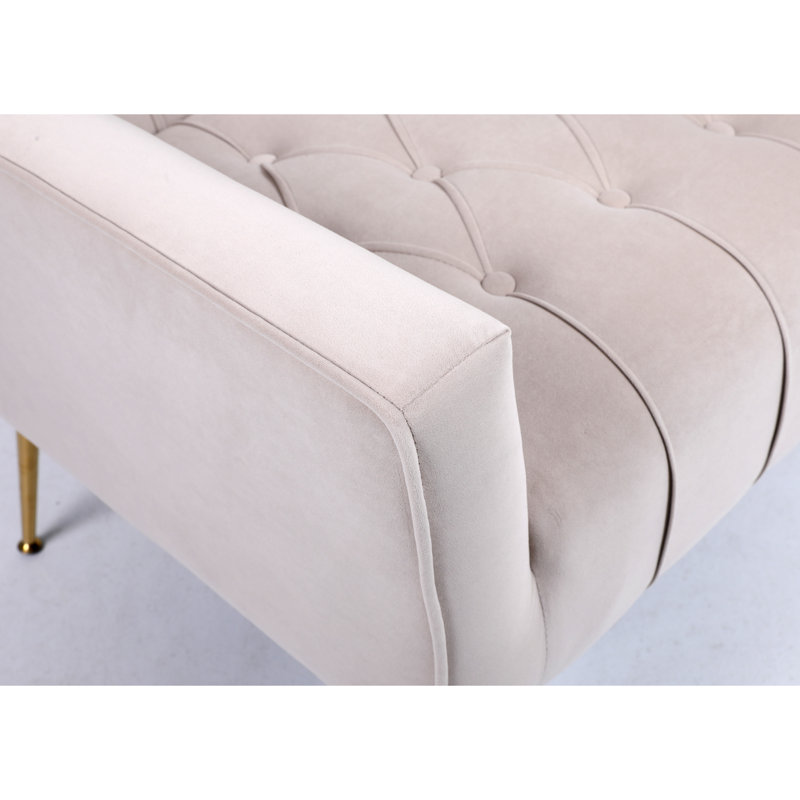 Fauteuil d'appoint avec repose-pieds Wickham Polperro, Beige