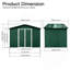 Abri de jardin en métal 8Ftx6ft -119307045