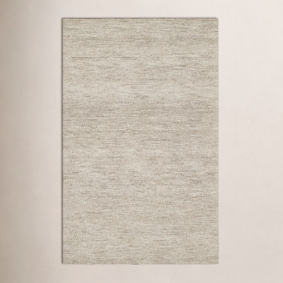 Gray Sand Hand-Tufted Wool Rug