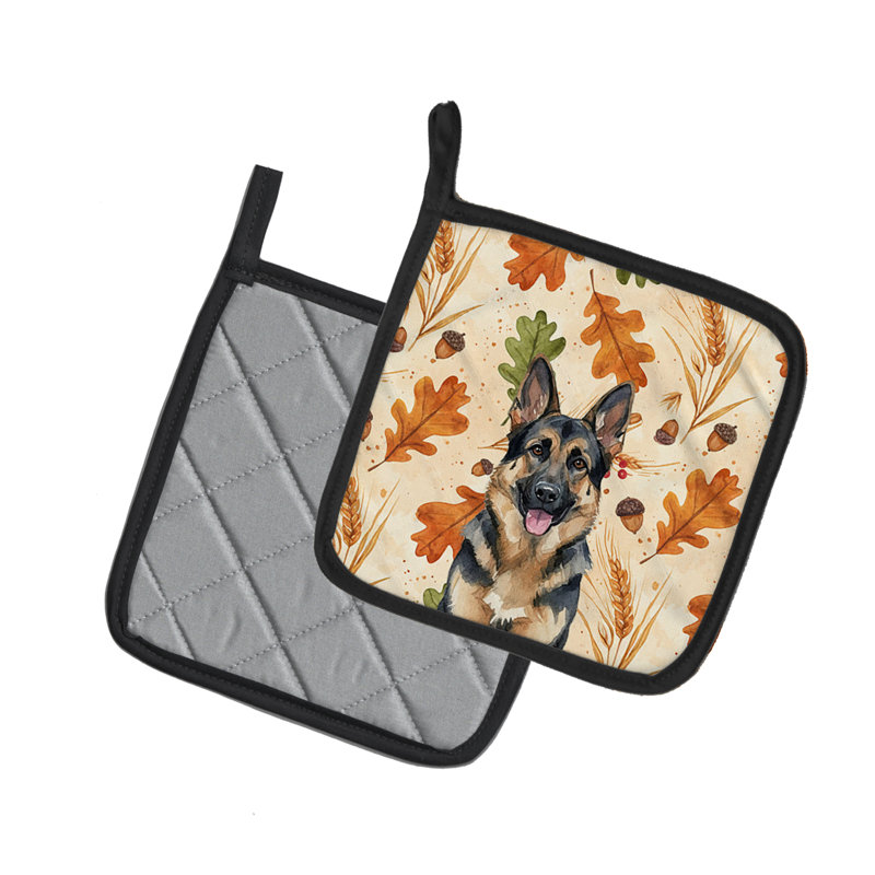 Paire de supports à casseroles German Shepherd Heirloom Fall