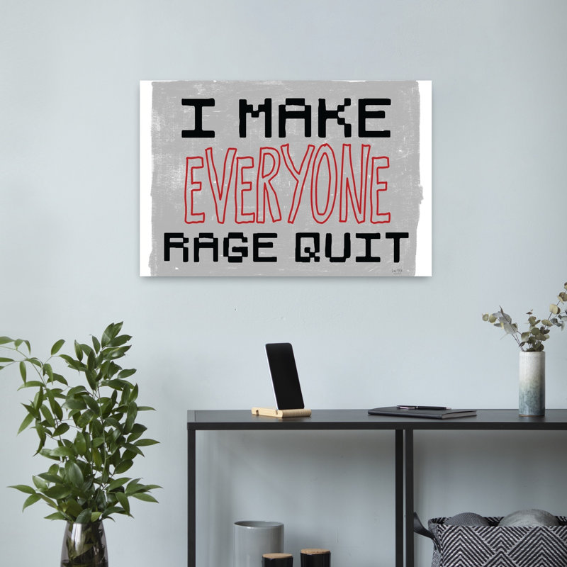 «I Make Chacun Rage Quit», art contemporain abstrait, H 16 po x l 24 po