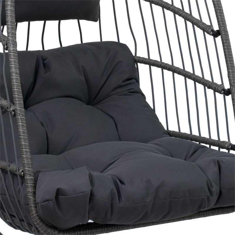 Fauteuil à œufs pour 1 personne Danai, Noir