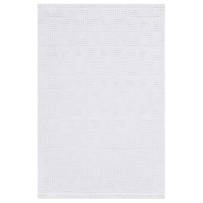 Tapis décoratif doux antidérapant à motif crème Mercedes
