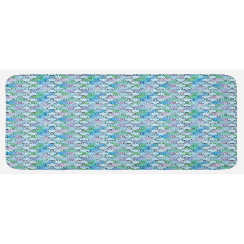 Tapis de cuisine écailles de poisson