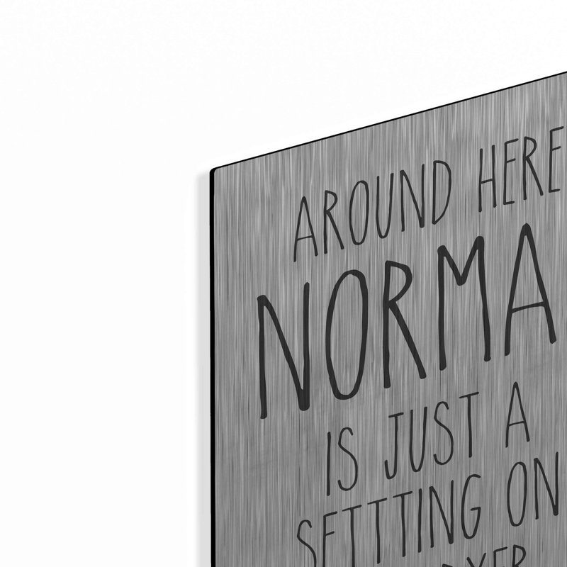 'Normal Dryer Setting' by Lettered & Lined, Metal Wall Art, 16" H x 12" W