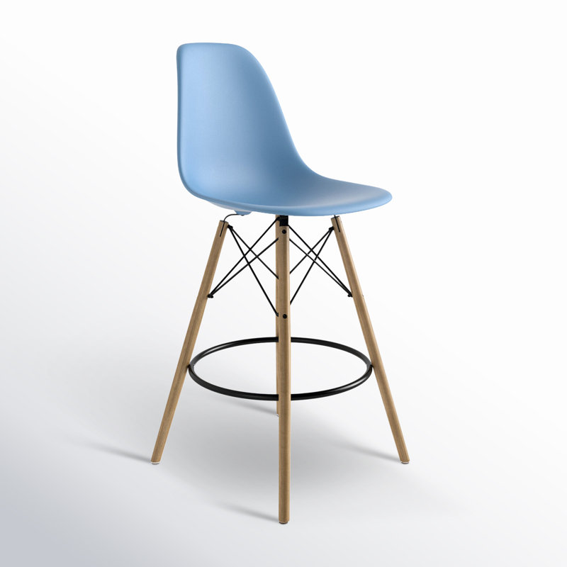 Jordan Bar & Counter Stool, Blue/Natural, Counter Stool (26" Seat Height)