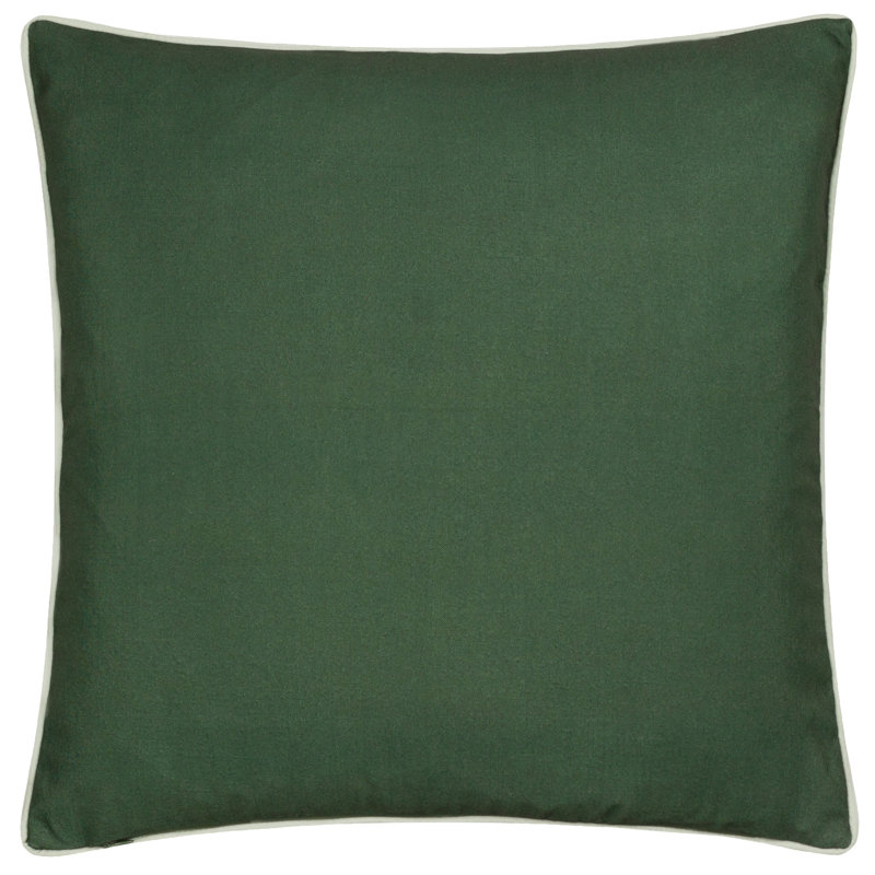 Strawberry Thief Indoor / Outdoor Floral Square Cushion Cover, Green, Polyester