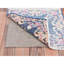 Tapis oriental carré carré en laine nouée à la main délavée à l'allure vieillie 1 pi 7 po x 1 po 7 po bleu marine et vieux persan Kerman