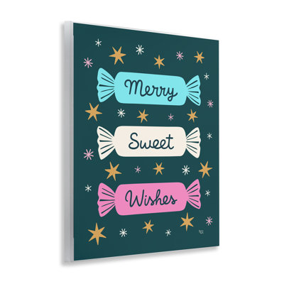 Plaque murale Merry Sweet Wishes Candies, design par Jessica Beck