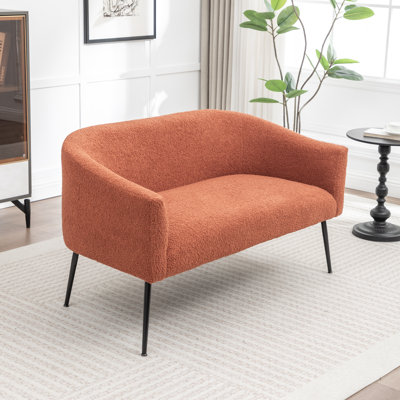 Upholstered Faux Fur Loveseat