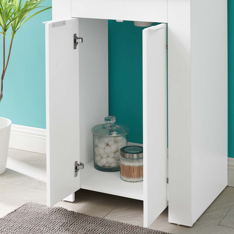 Maybelle 24" Bathroom Vanity by Modway, White, Black