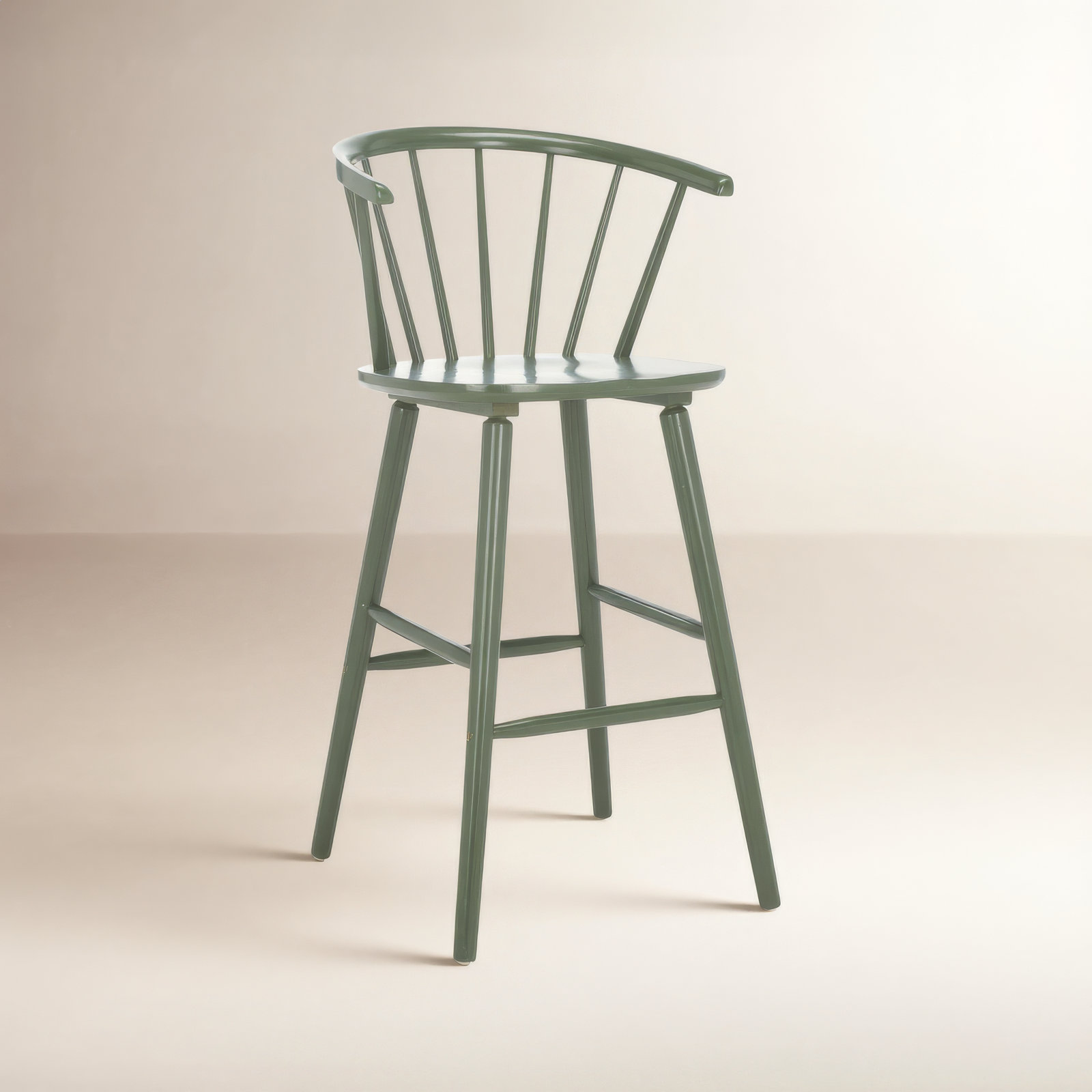 Sheffield Solid Wood Bar & Counter Stool, Bar Stool (29" Seat Height), Dusty Green