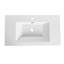 Lavabo de salle de bain 36 po en résine blanc brillant, P 35,02 po x l 20,29 po H 7,45 po, 31,86 lb, et lavabo blanc Classy Select, style contemporain