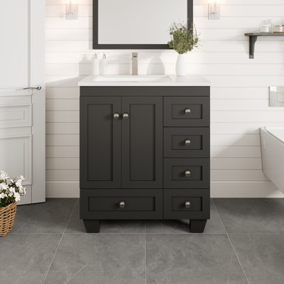 Curio 30"W x 18"D Bathroom Vanity with Undermount Porcelain Sink