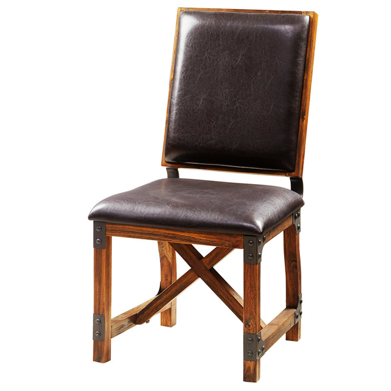 Chaise de salle à manger en cuir Brandell