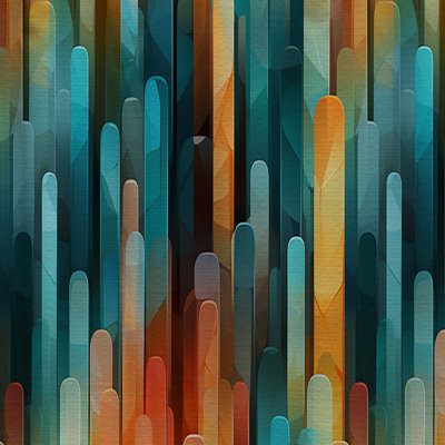 Popart Abstract Popsicle Parade I - Striped Curtain Panels