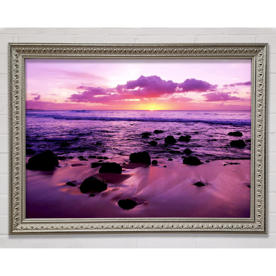 Lilac Ocean At The Crack Of Dawn - Einzelne Bilderrahmen Kunstdrucke