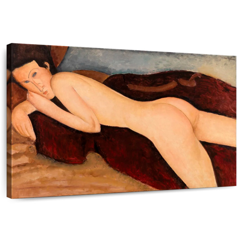 Reclining Nude From The Back, 16" H x 24" W