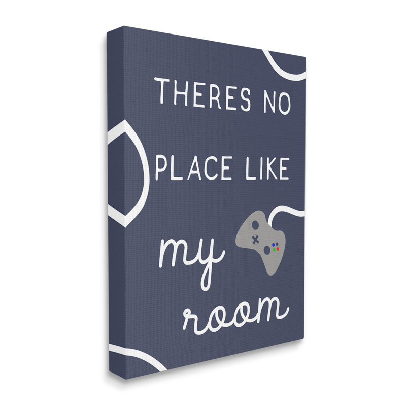 «No Place Like My Room Saying», thème de jeu vidéo encadré, H 20 po x l 16 po x P 1,5 po, Toile tendue