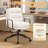 2-Layers Cushioned Faux Cat Paw Leather Armrest Swivel Office Chair-656636894