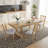  GatherHaven 7-Piece Extendable Farmhouse Dining Set - 60" to 78" Rustic Wood Table with 6 Upholstered Chairs, Expandable for 6-8 People-226028148-226028151