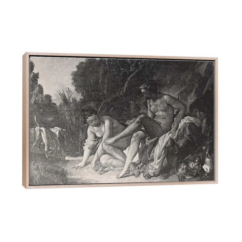 Print, 66.04 cm H x 101.6cm W x 4.445cm D, Natural Wood