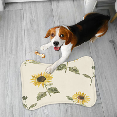 Tapis de tournesol chaleureux en forme d'os 1 pièce