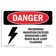 SignMission OSHA Danger Microwave Radiation Blue Light Flashing Sign ...