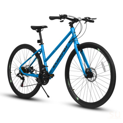 A28250 700Cx35 Road Bike With Aluminum Alloy Wheels, 21-Speed Gear System, Disc Brakes, Wide Tires – Ideal For Urban Commuting And Student Transportation​